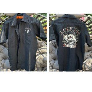 Lucky 13 “Psycho “ Black Mechanic Shirt Size M-SS